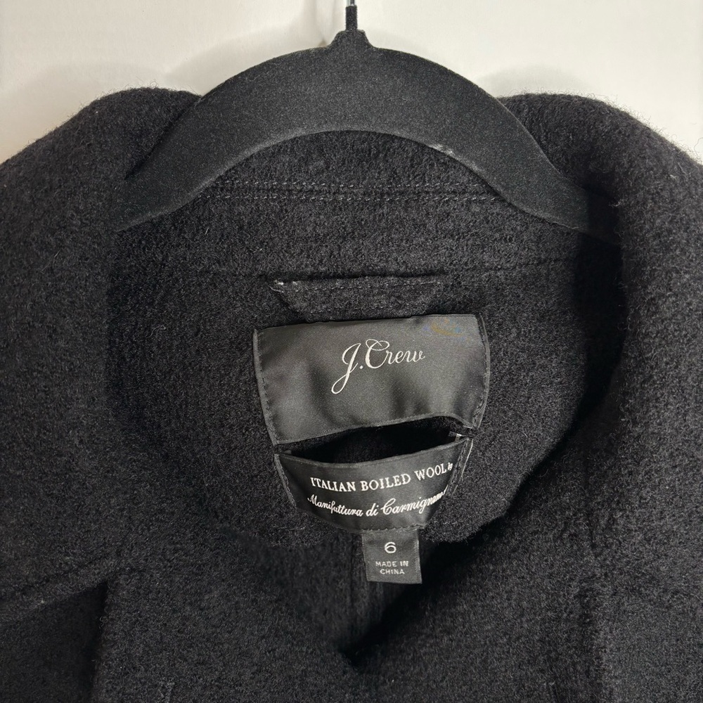 J. Crew Italian Boiled Wool Peacoat size 6 - Picture 5 of 11